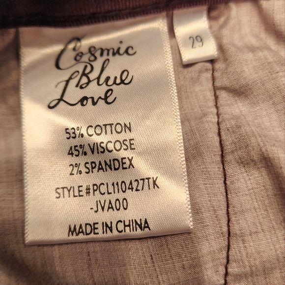 Cosmic Blue Love straight leg chino pants in Java brown size 29 - Picture 9 of 9